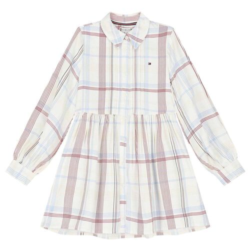 Tommy Hilfiger Check Shirt Dress LS 8-10Y
